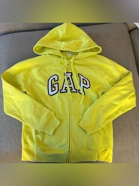 GAP Bright Yellow Full-Zip Hoodie  Medium